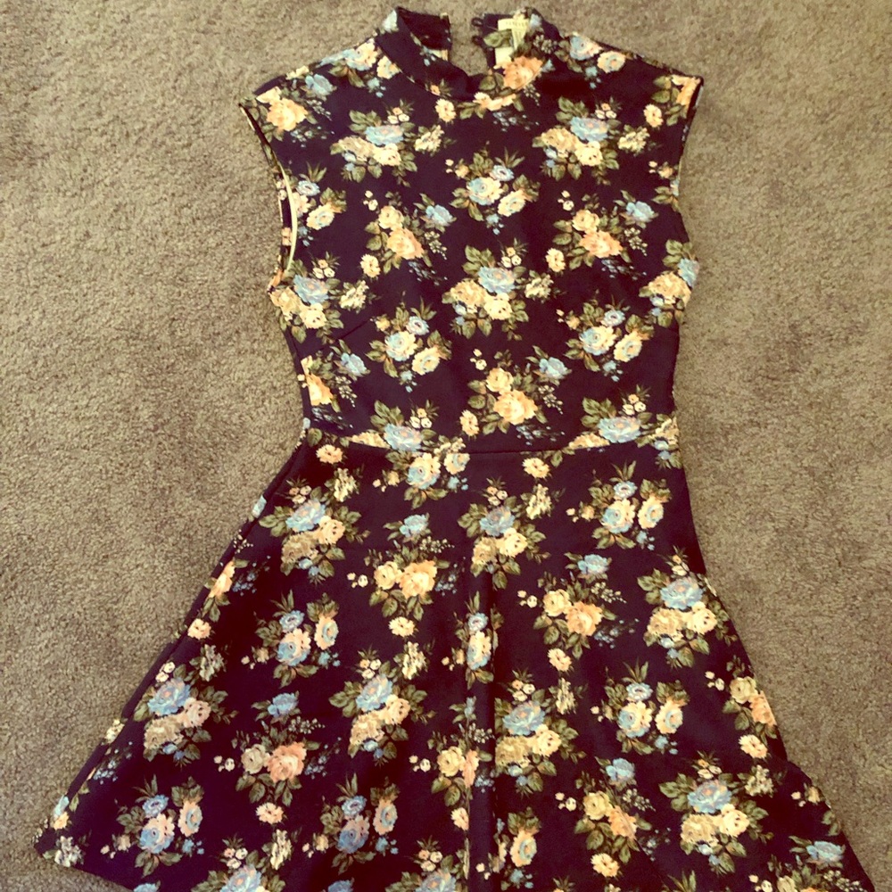 Flower print scuba dress